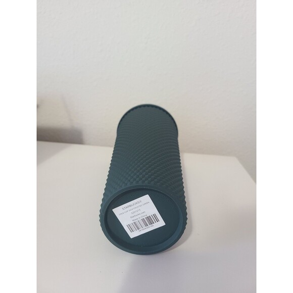 Starbucks 2022 Winter Dark Green Matte Studded Cold Cup 24oz Venti - Picture 8 of 8